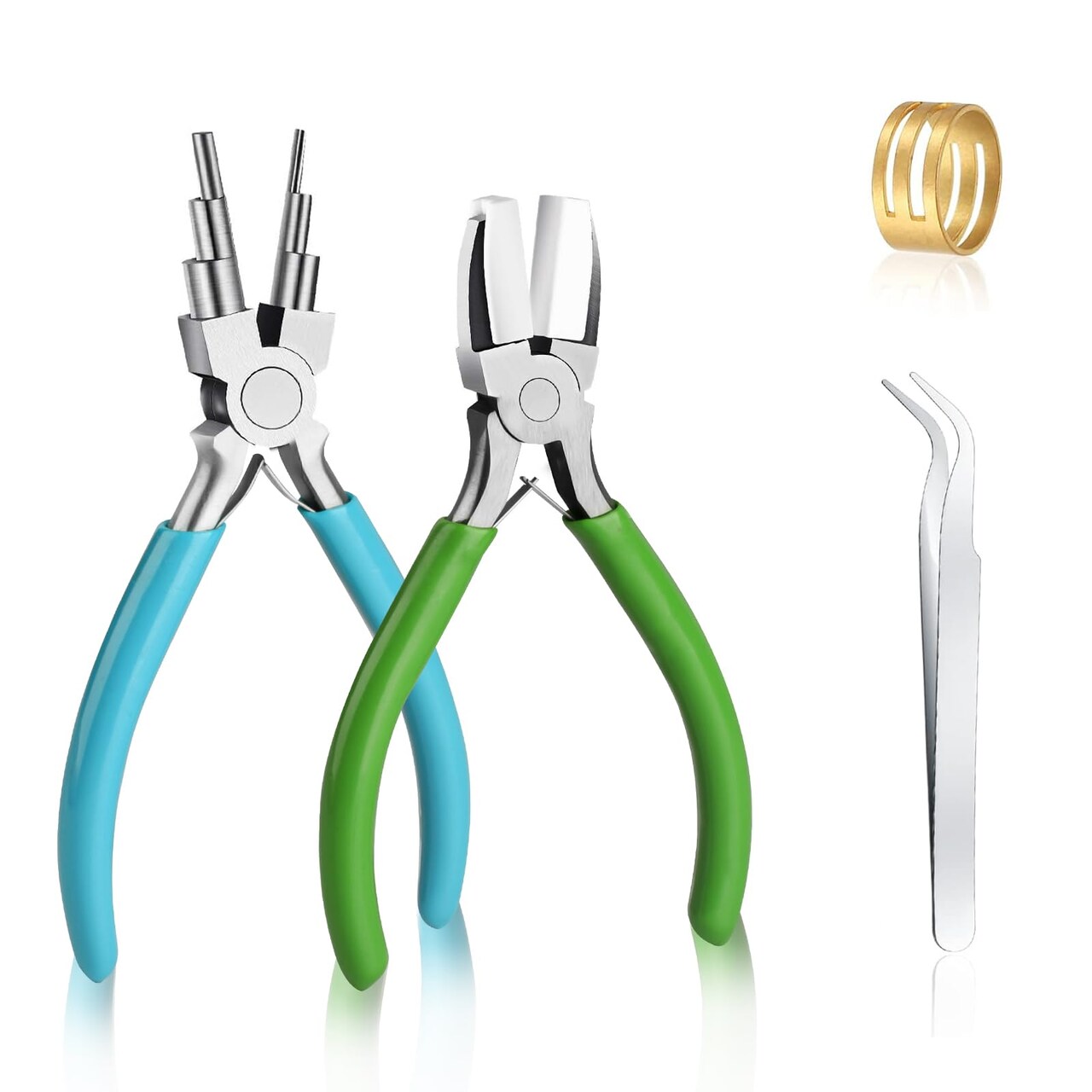 2 Pieces 6 in 1 Jewelry Pliers Jewelry Making Tool Bail Making Pliers wire bending pliers Wire Bending for Beading Looping Shaping Wire DIY Crafts,Bending Jewelry Makings Looping Crafts
